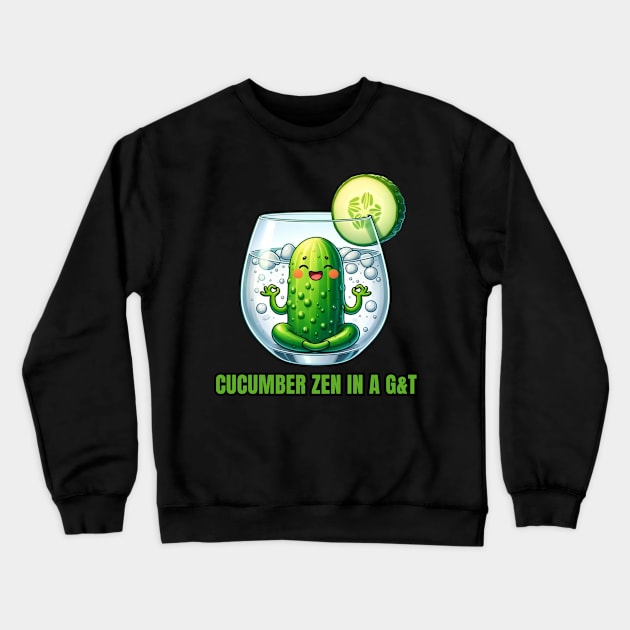 Cucumber Zen - Find Your Balance in a G&T Shirt Crewneck Sweatshirt by vk09design